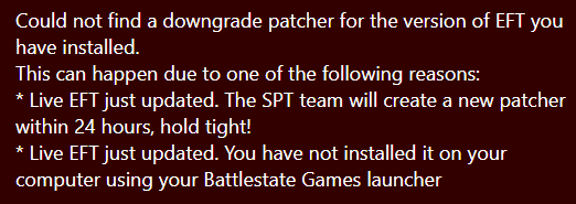 Patcher Error